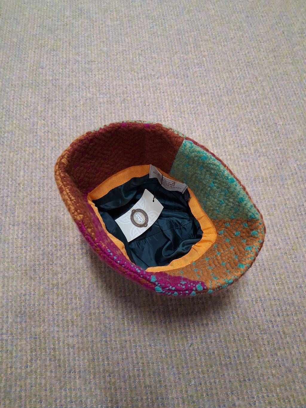 Aran Maker Wool Bucket Hat Multi Color Magenta Pink Green — image 3 of 8